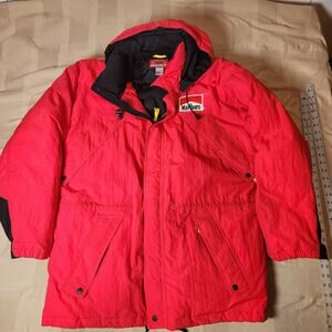 Vtg 90s Marlboro Country Store Parka Jacket Size LARGE Down Puffer Gorpcore Ski